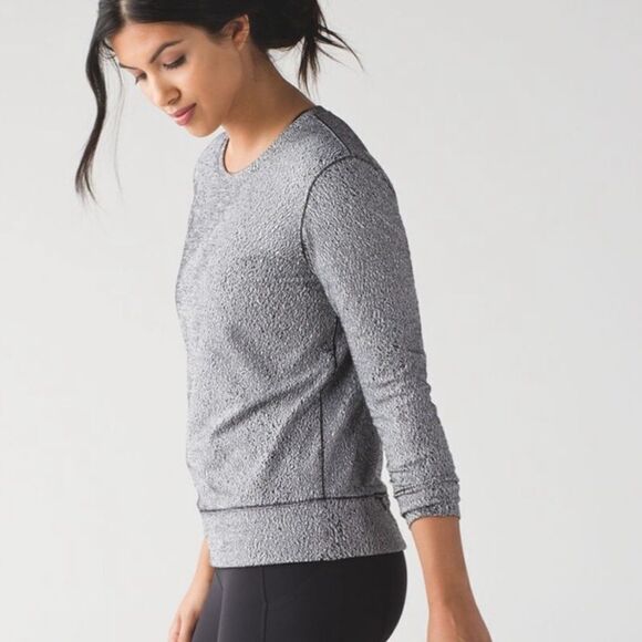Lululemon Rush Hour Long Sleeve Shirt Running Luon Spray Jacquard Size 4 - Picture 5 of 10